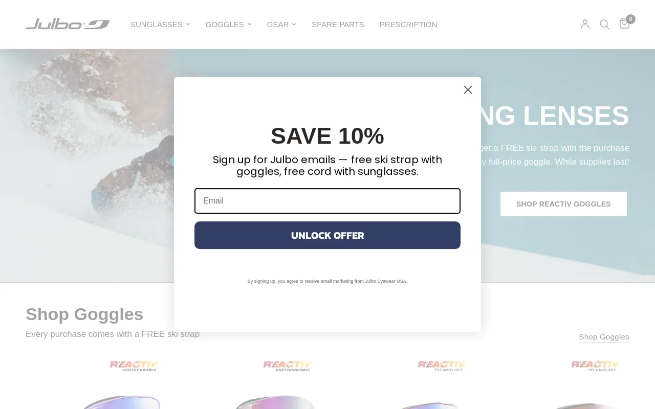 Julbo Eyewear screenshot