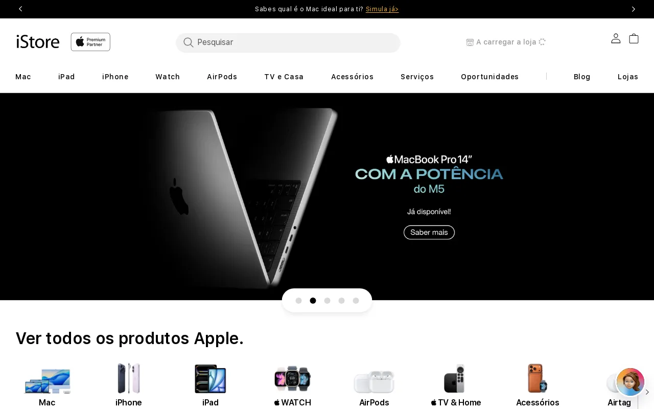iStore website screenshot