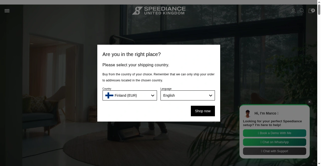 Speediance United Kingdom screenshot