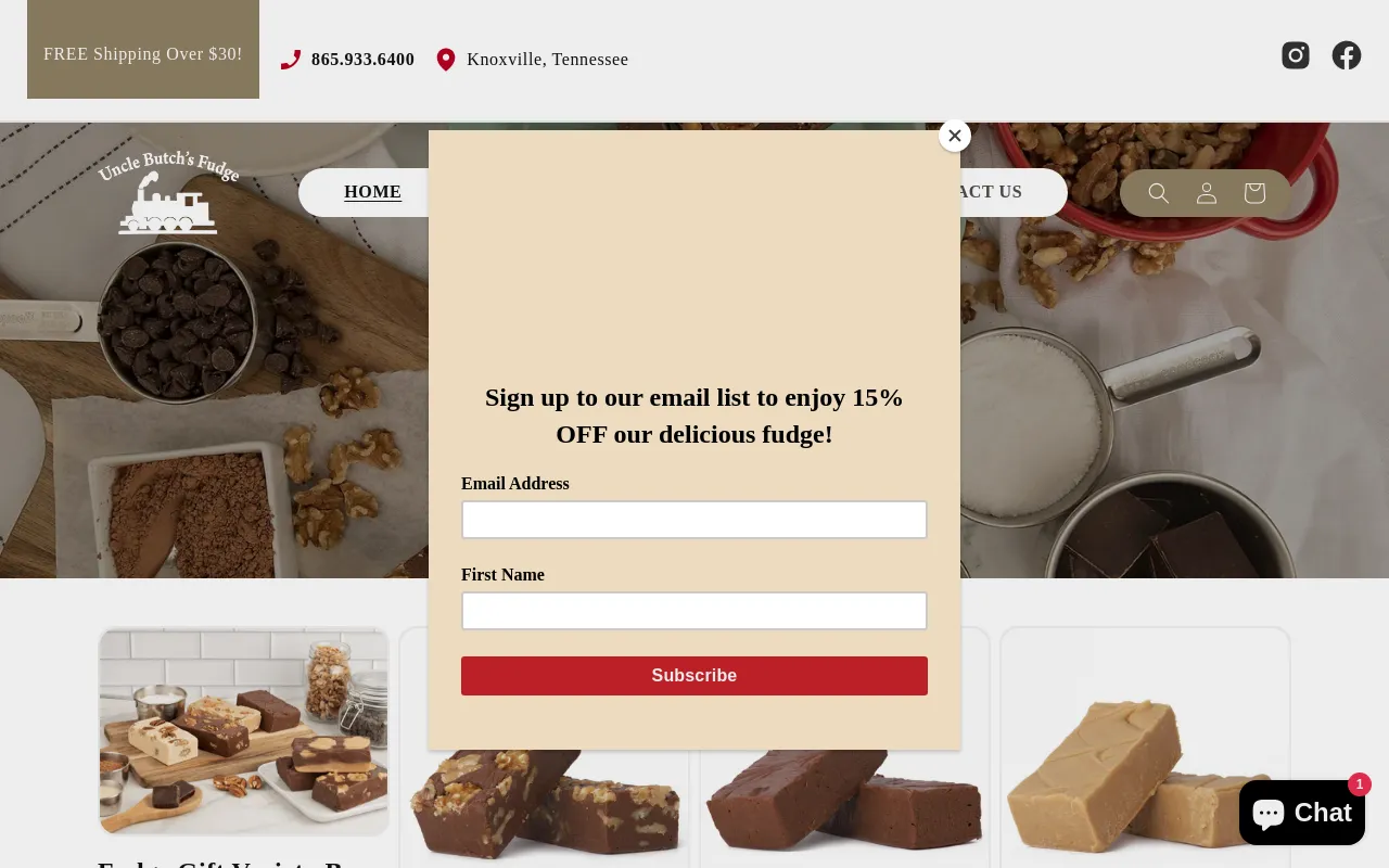 Uncle Butch's Fudge screenshot