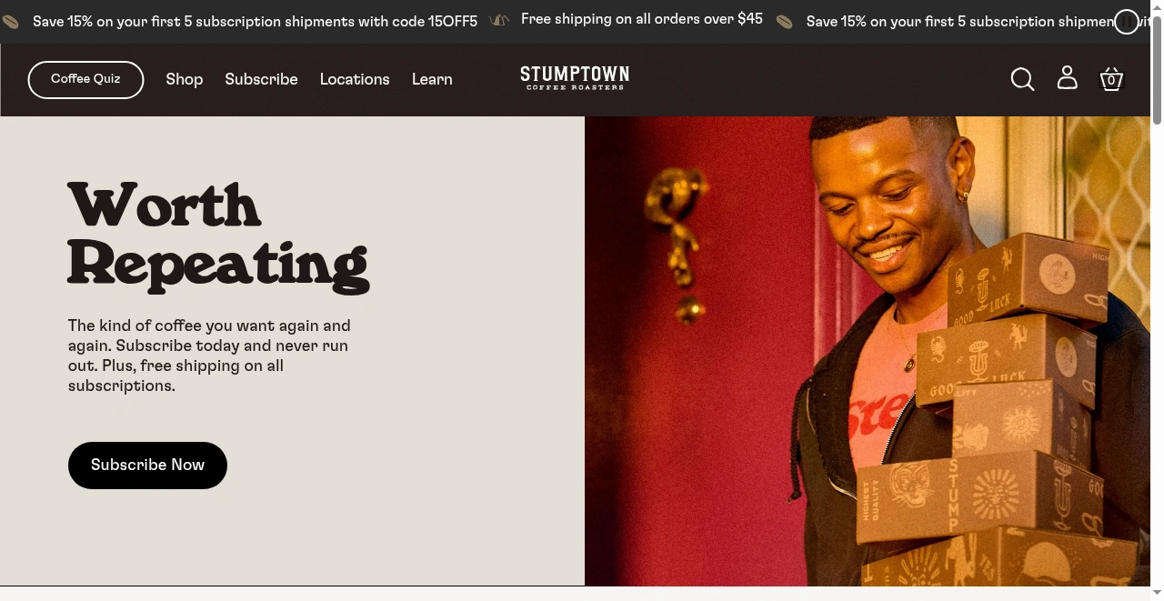 Stumptown Coffee screenshot