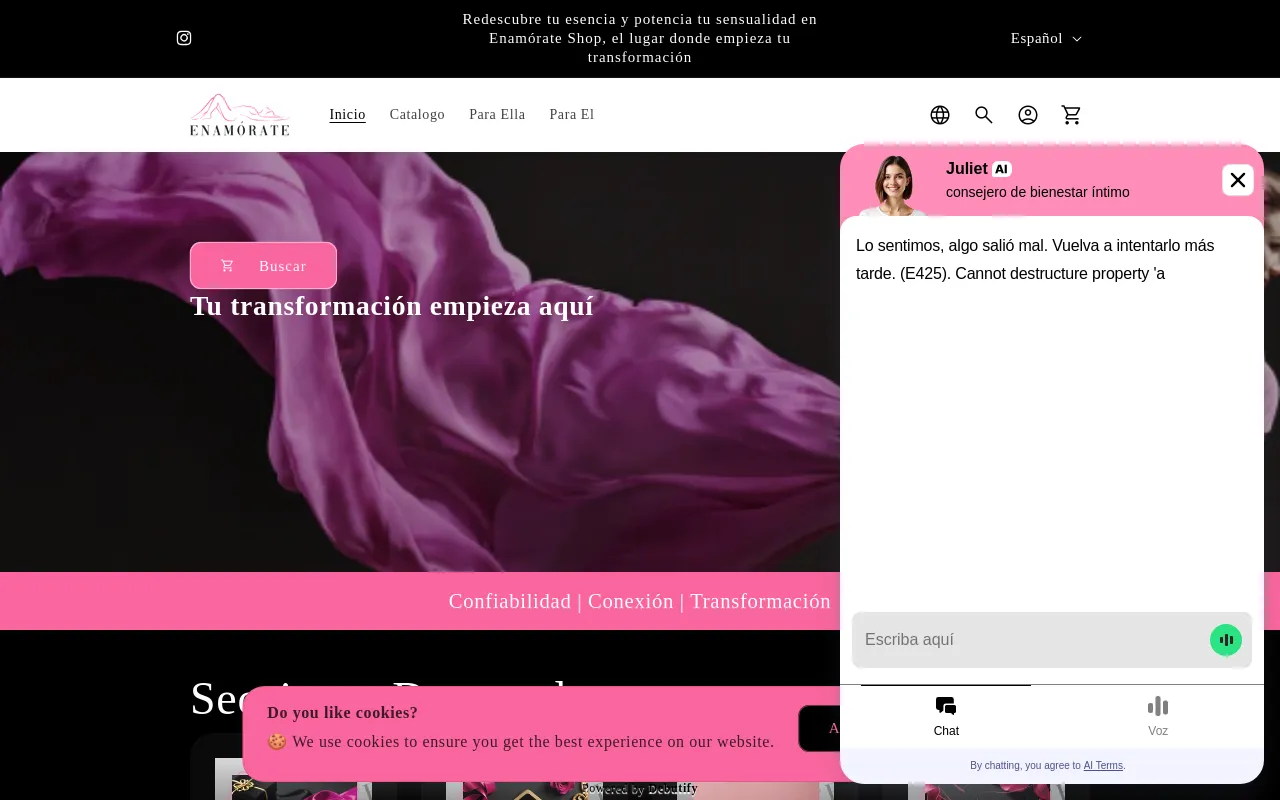 Enamorate Shop screenshot