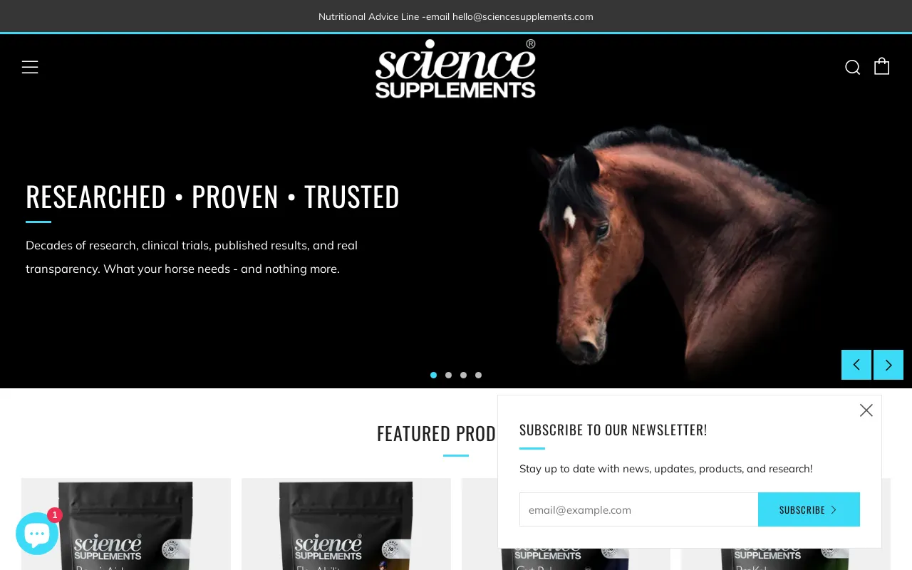 Science Supplements USA website screenshot
