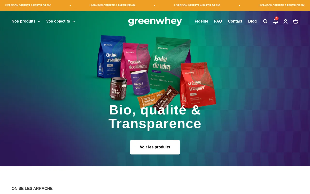 greenwhey screenshot