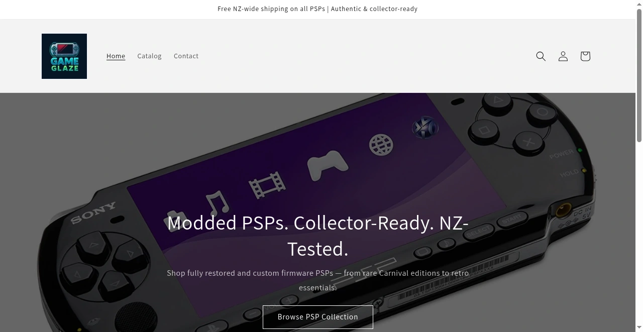 Game Glaze website screenshot