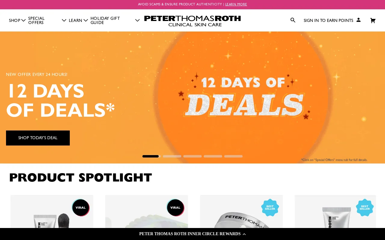 Peter Thomas Roth screenshot