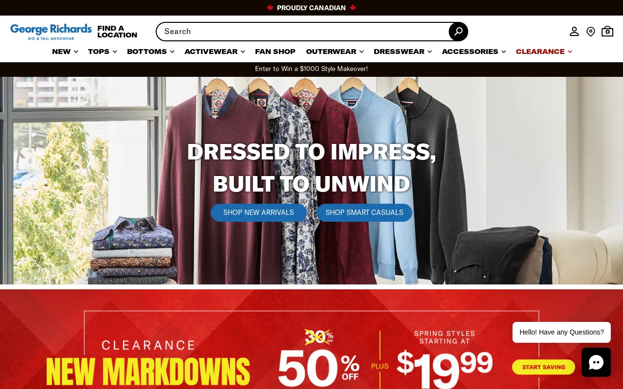 www.georgerichardsbigandtall.ca screenshot