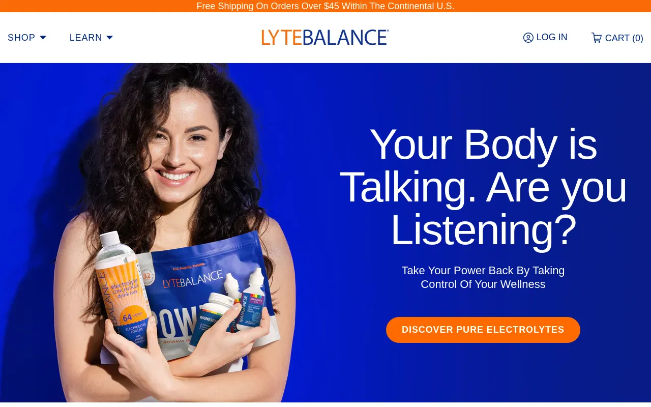 Lyte Balance website screenshot