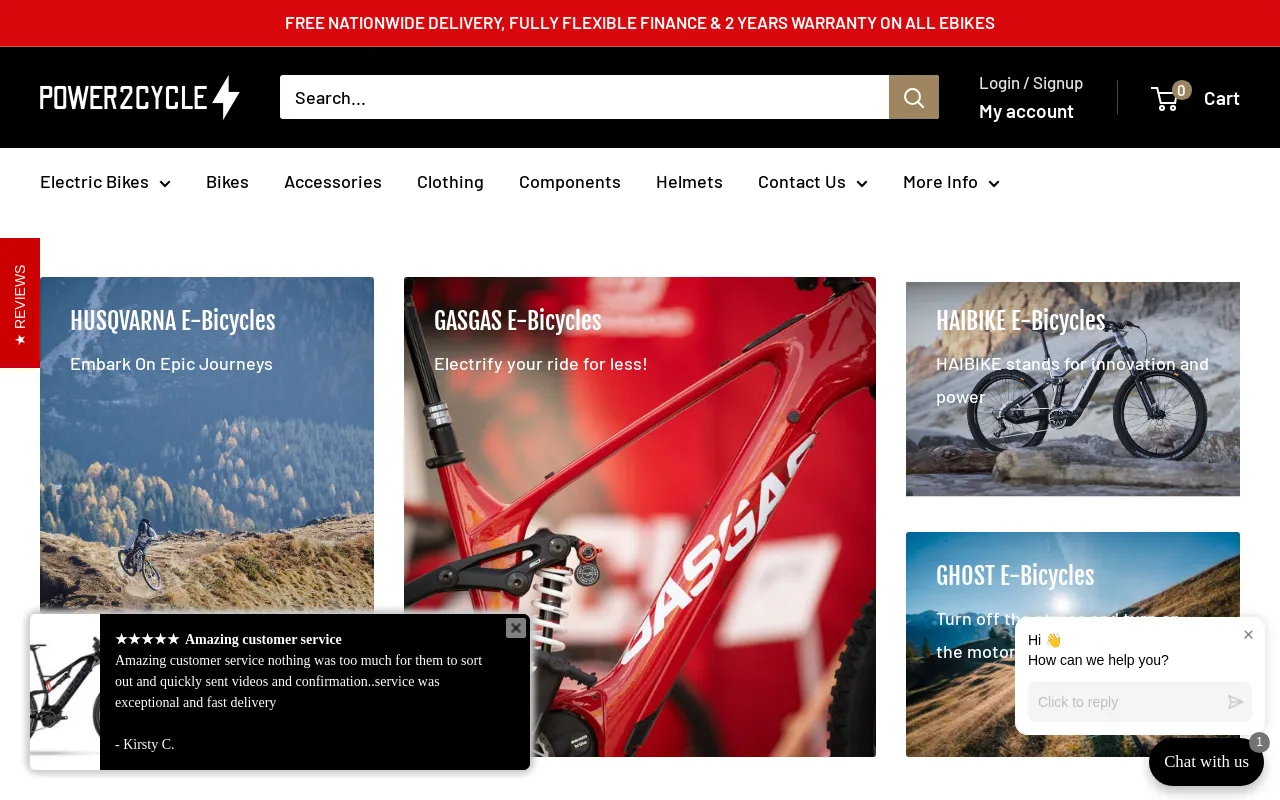 power2cycle.co.uk screenshot