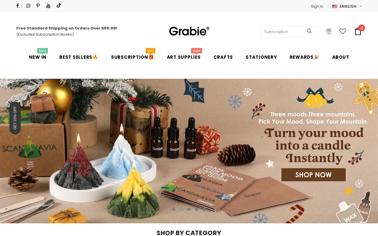 Grabie Art Supplies screenshot