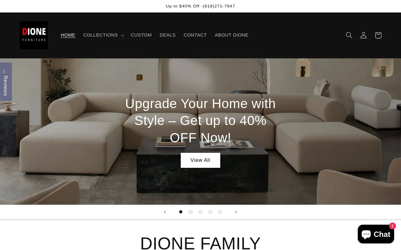 Dione Furniture screenshot