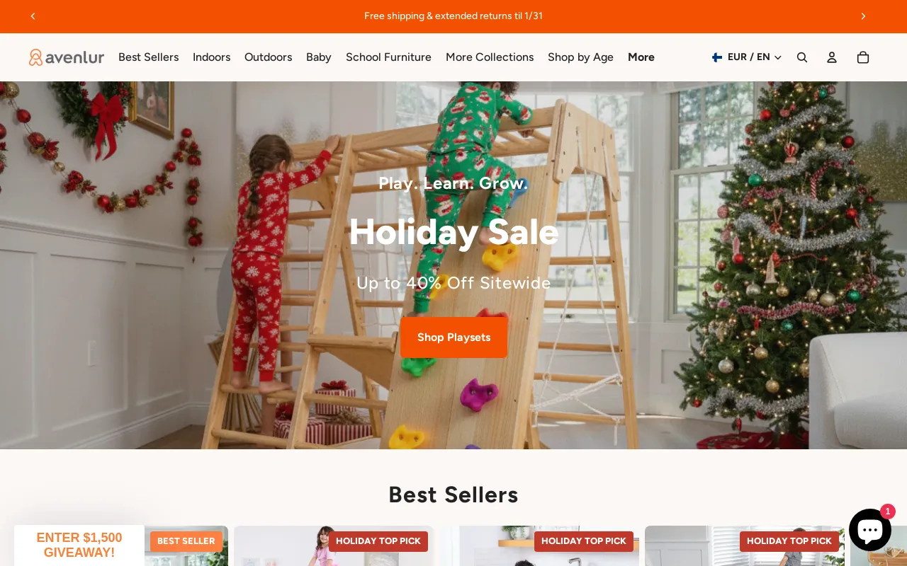Avenlur.com screenshot