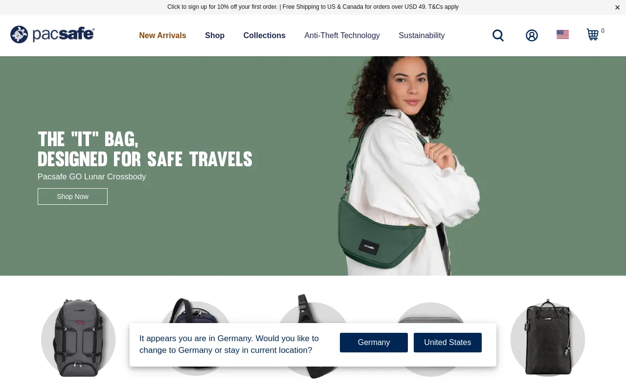 Pacsafe – Official North America Store screenshot