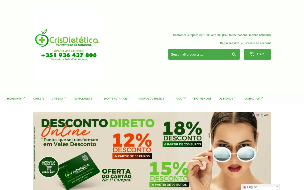 CrisDietética-Suplementos Online screenshot