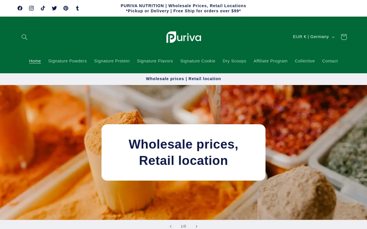 Puriva Nutrition screenshot