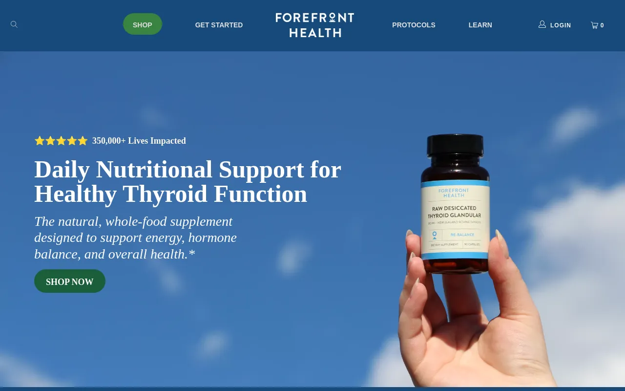 Forefront Health website screenshot