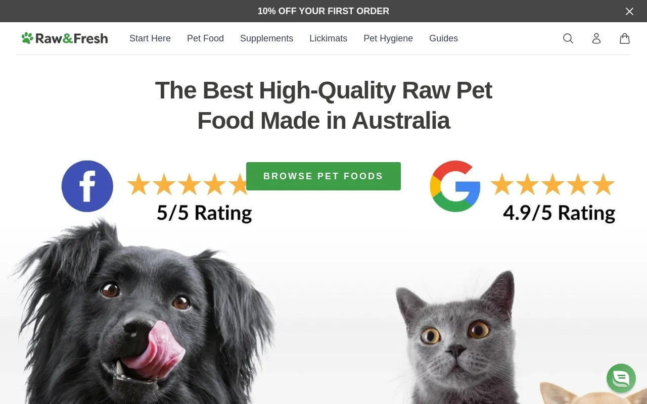 Raw & Fresh screenshot