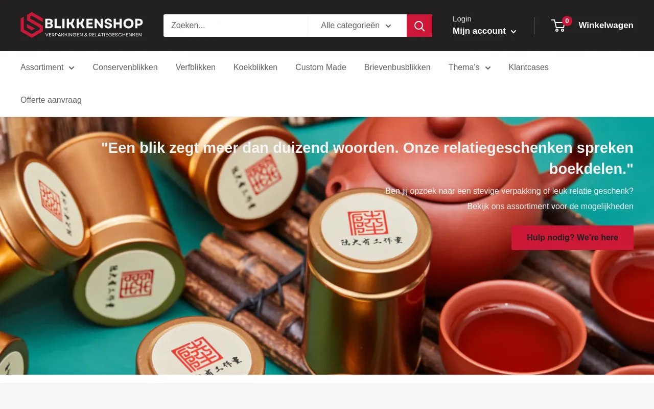 Blikkenshop.nl screenshot