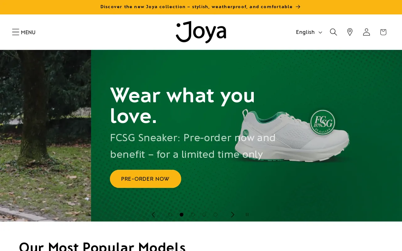 Joya Schuhe Schweiz screenshot