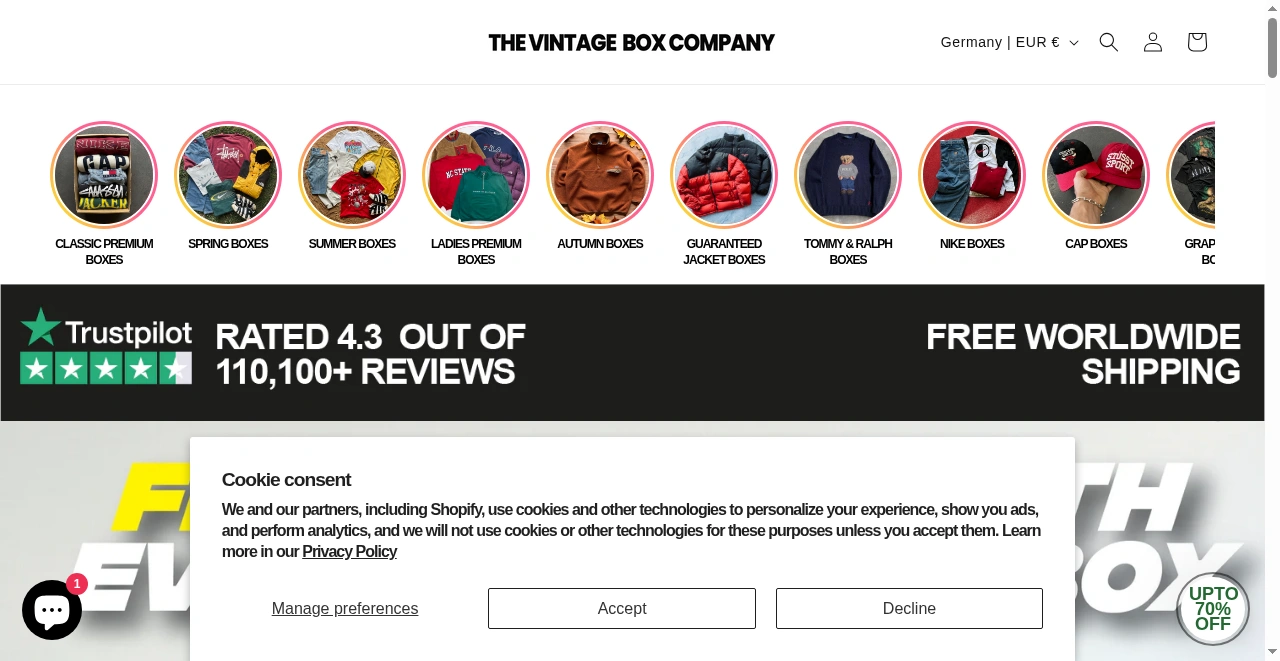 The Vintage Box Company screenshot