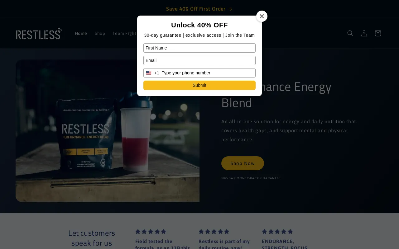 Restless Co website screenshot