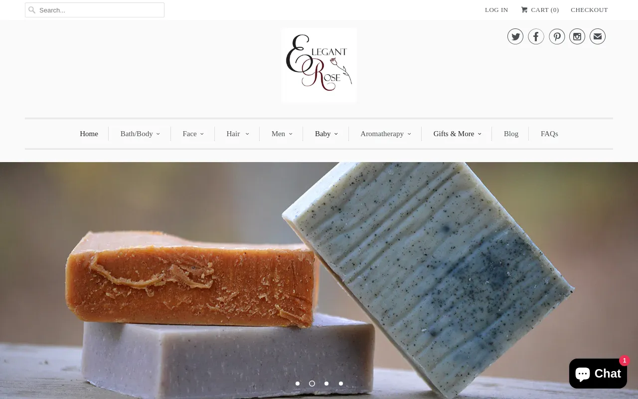 Elegant Rose Boutique website screenshot