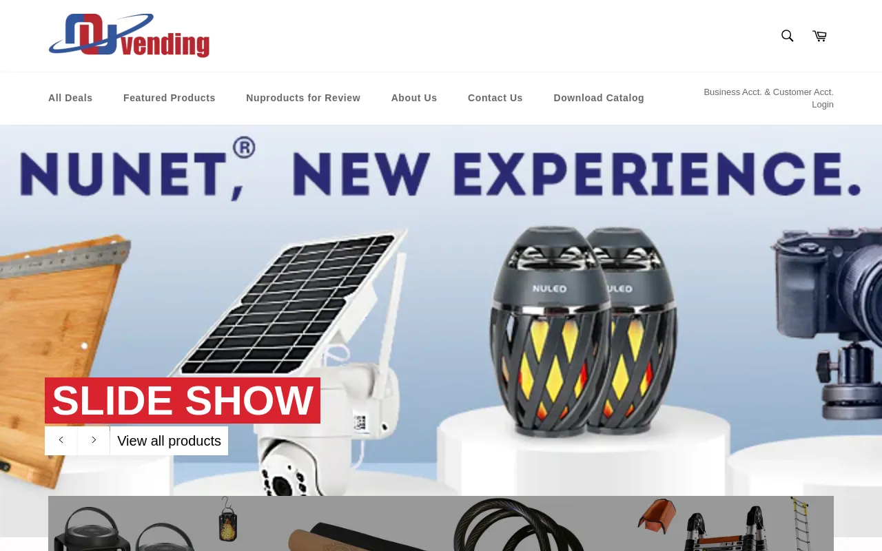 Nuvending.com screenshot