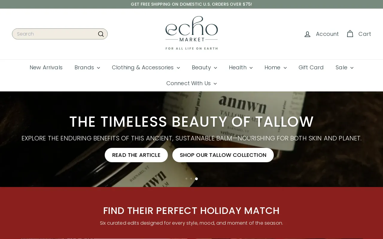 Echo Market website screenshot