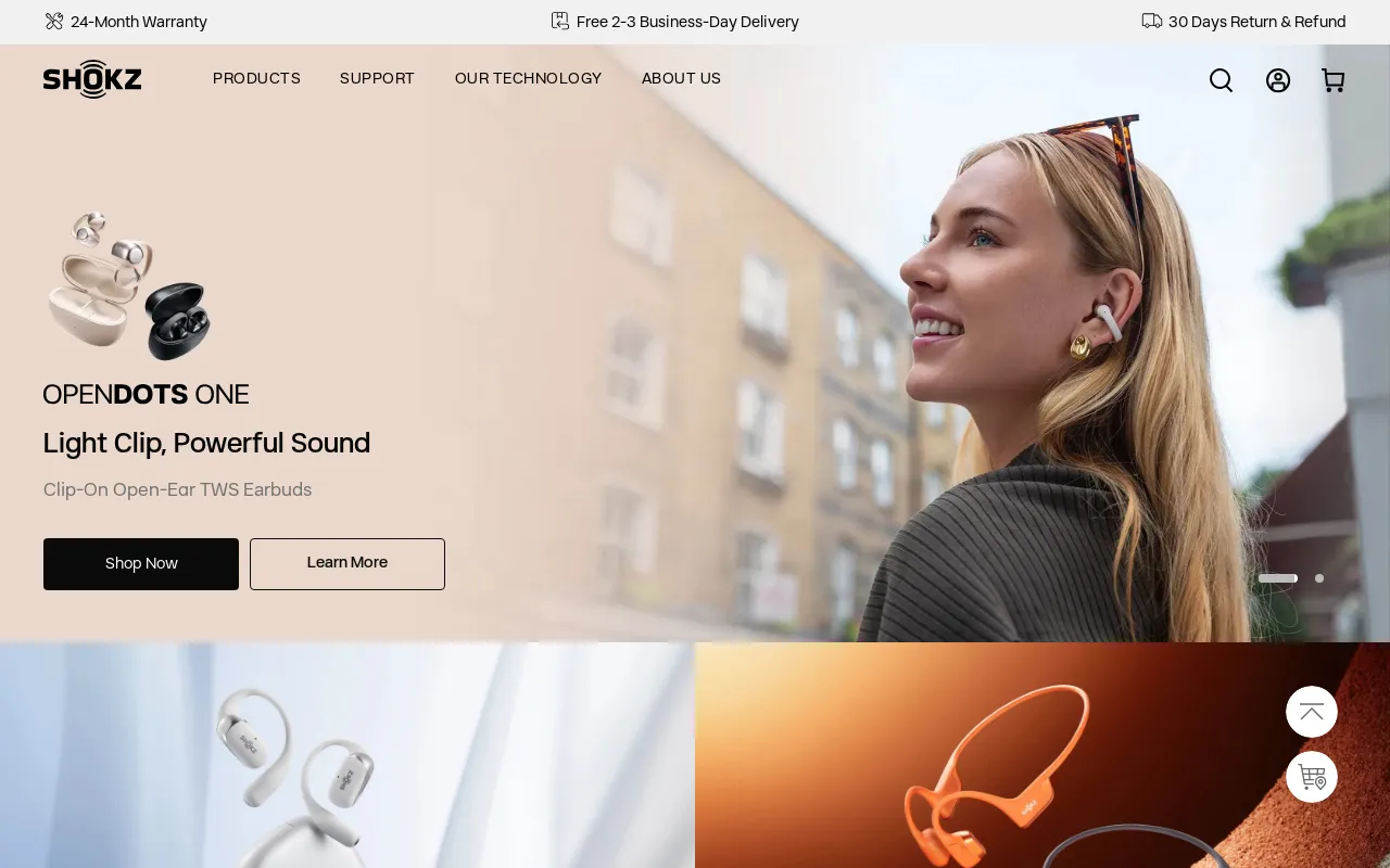 Shokz UK screenshot