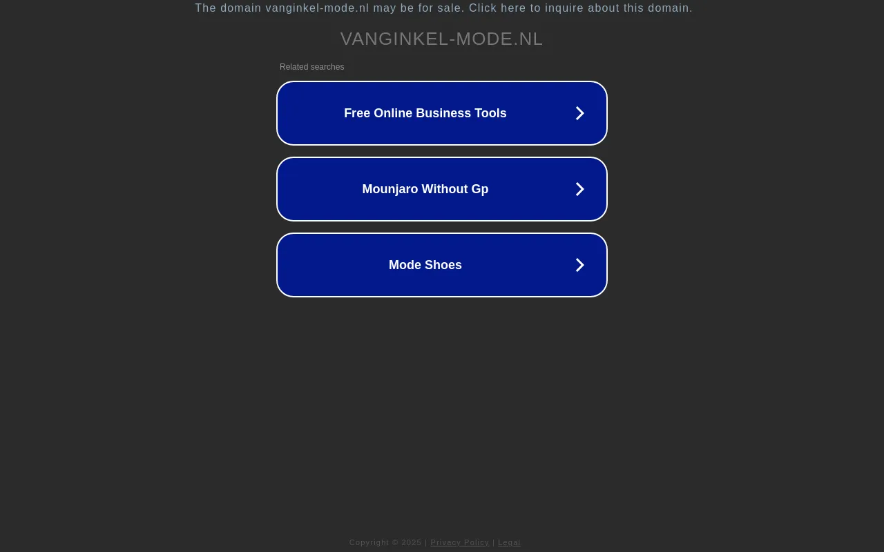 Van Ginkel Mode website screenshot