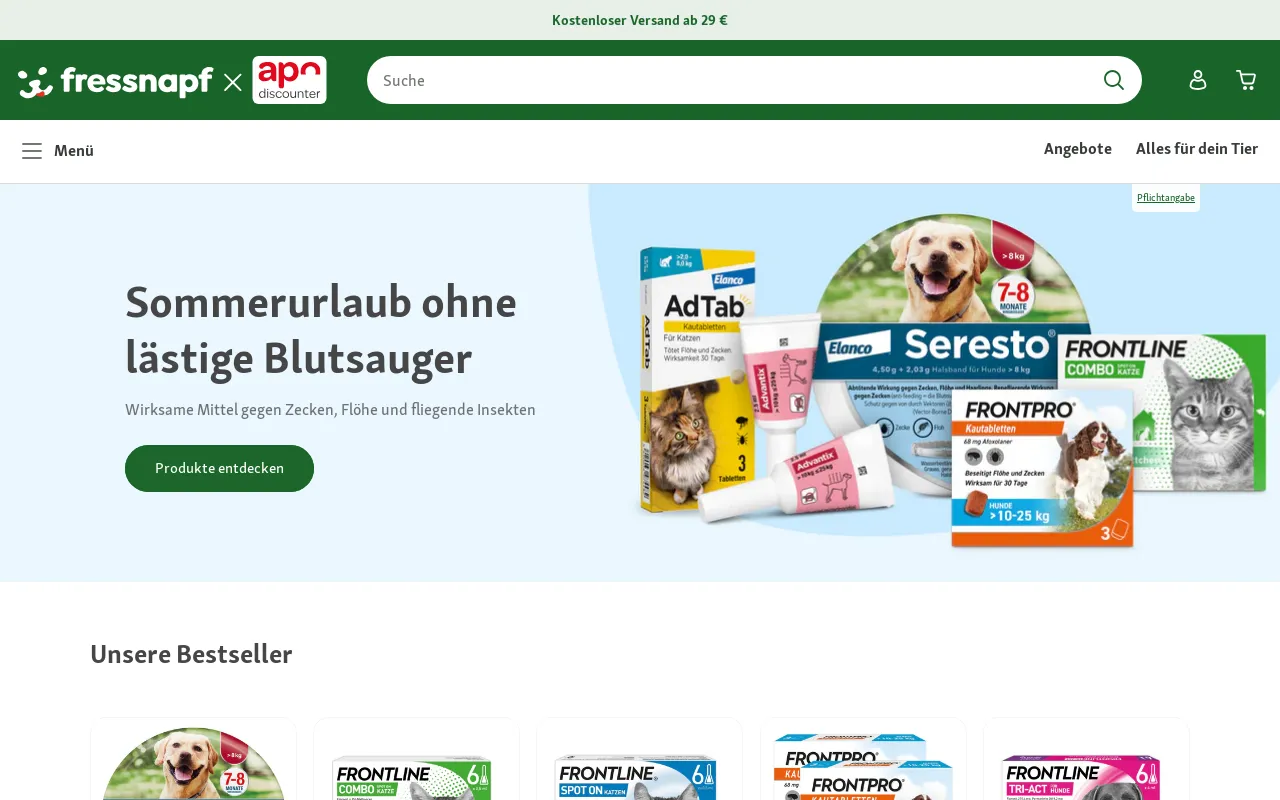 fressnapf x apodiscounter screenshot