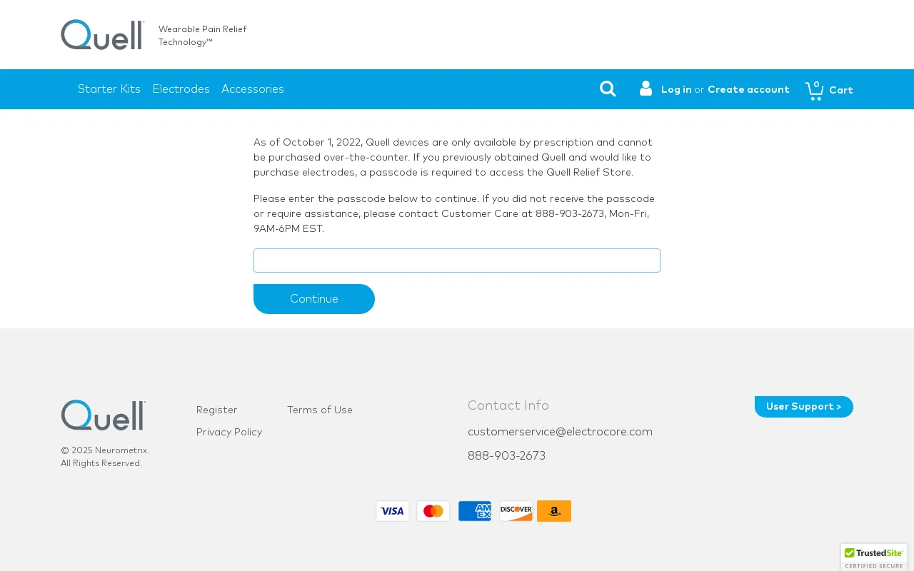 store.quellrelief.com screenshot