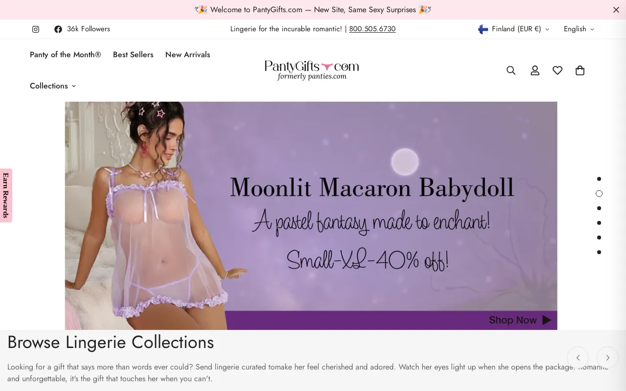 pantygifts.com screenshot