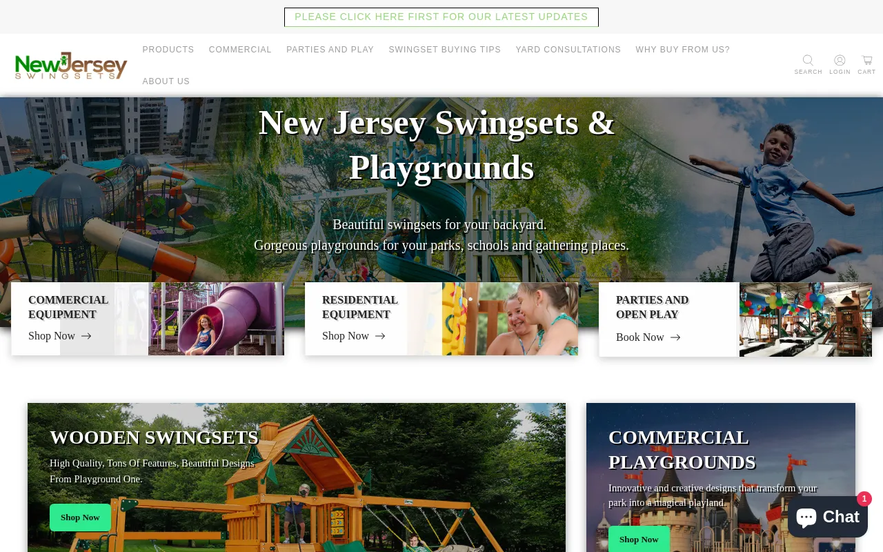 NJ Swingsets screenshot