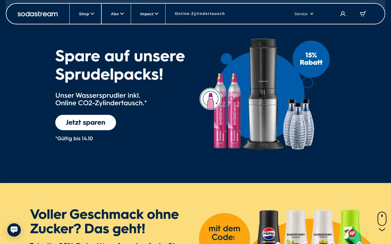SodaStream Deutschland. screenshot