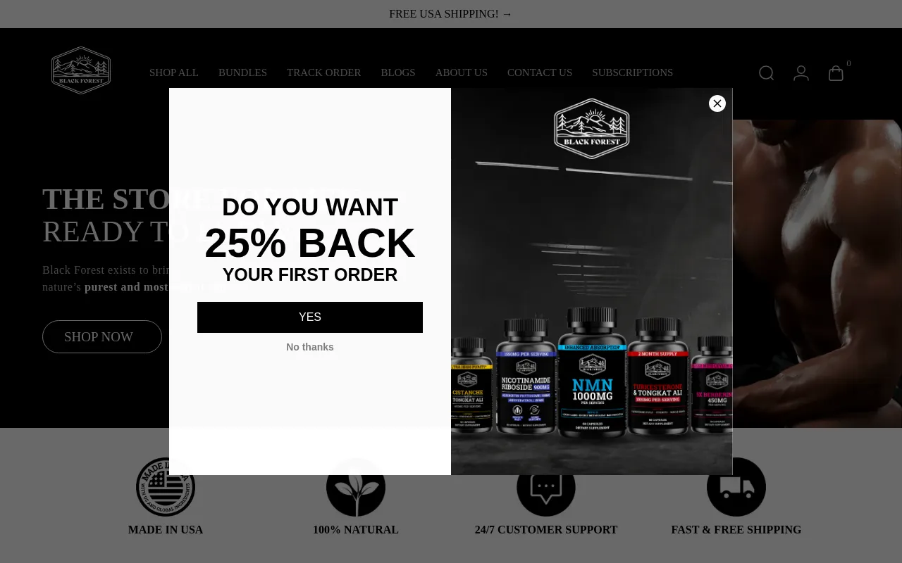blackforestsupplements.com screenshot
