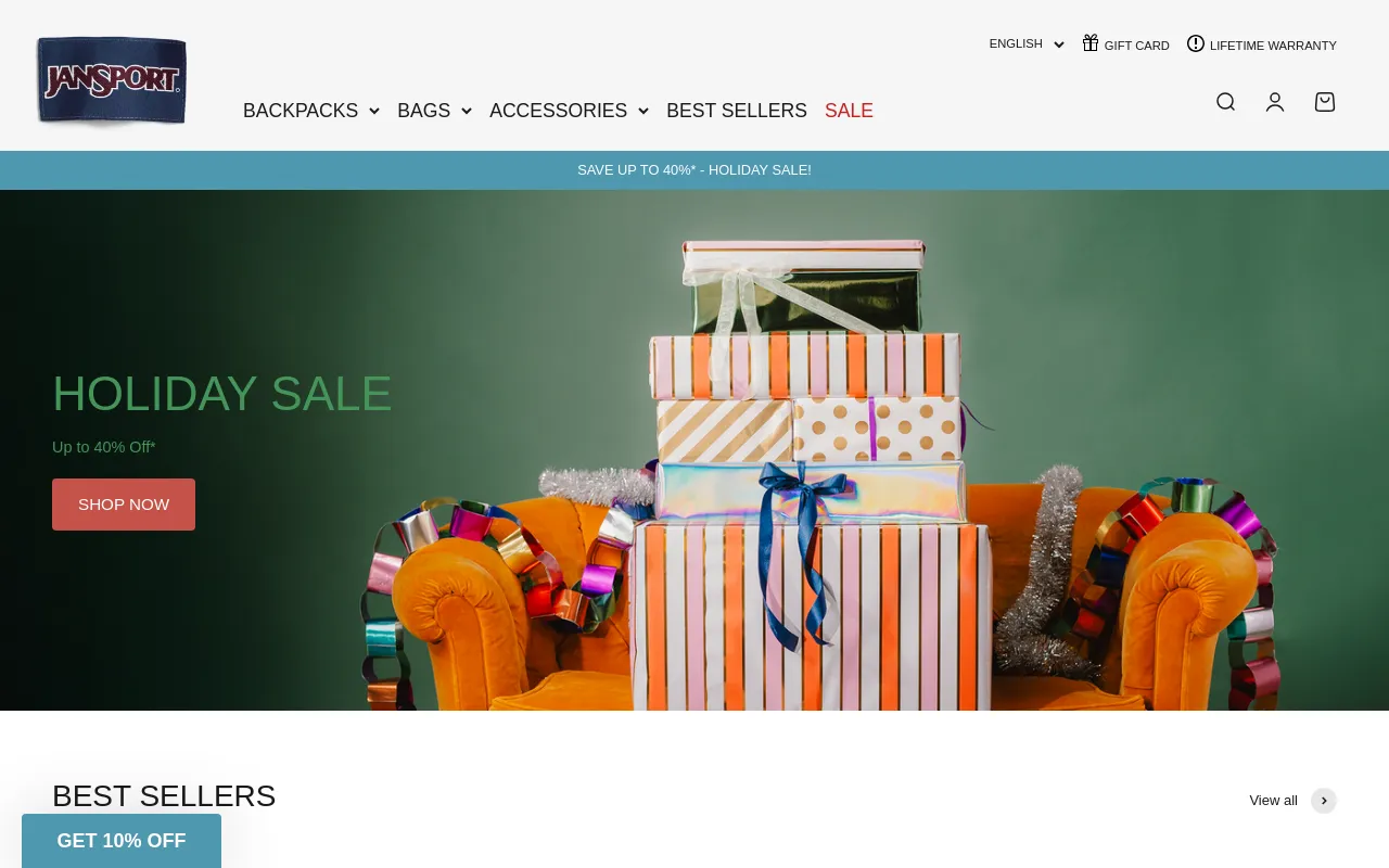 Jansport Canada screenshot