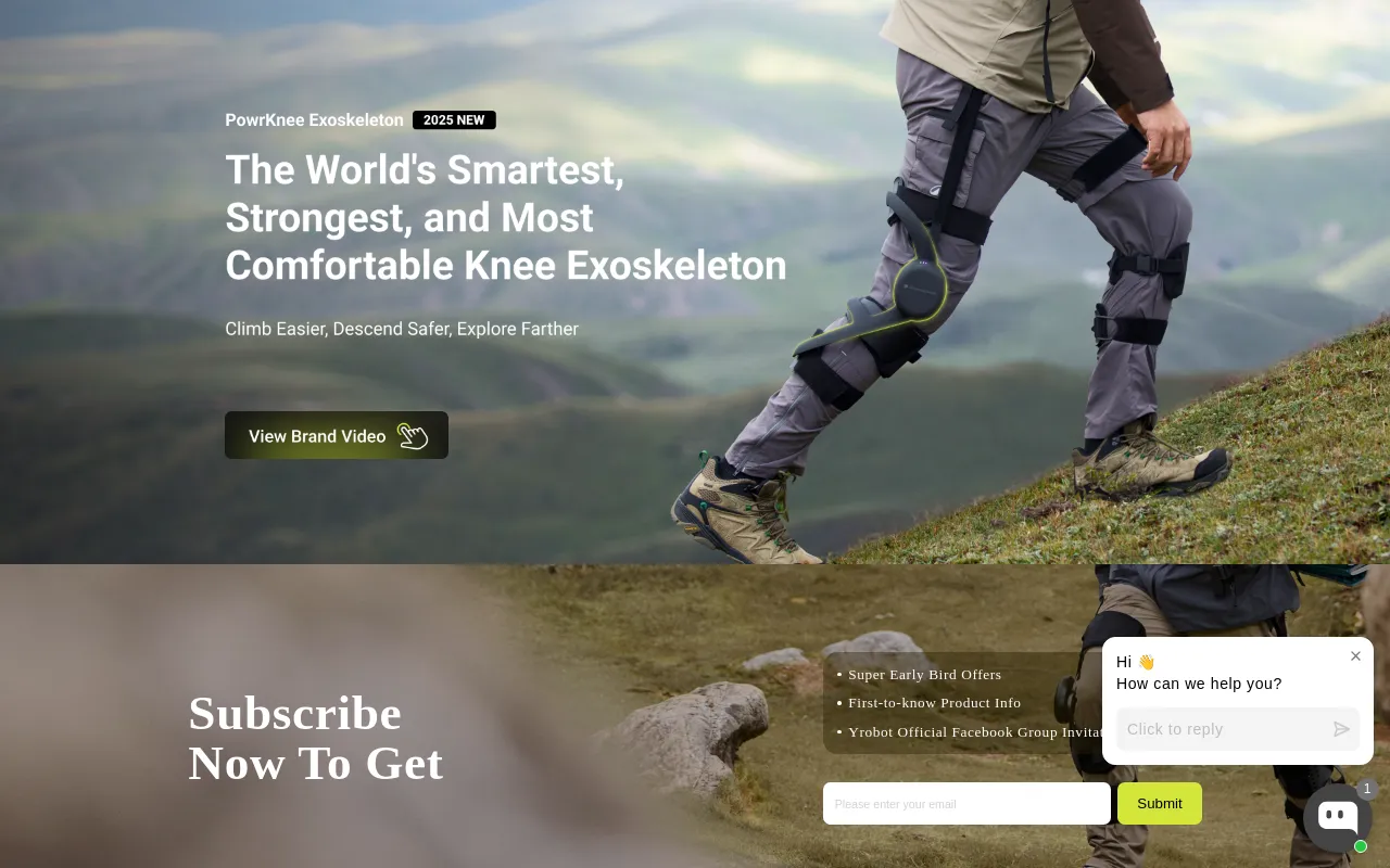 Yrobot PowrKnee website screenshot