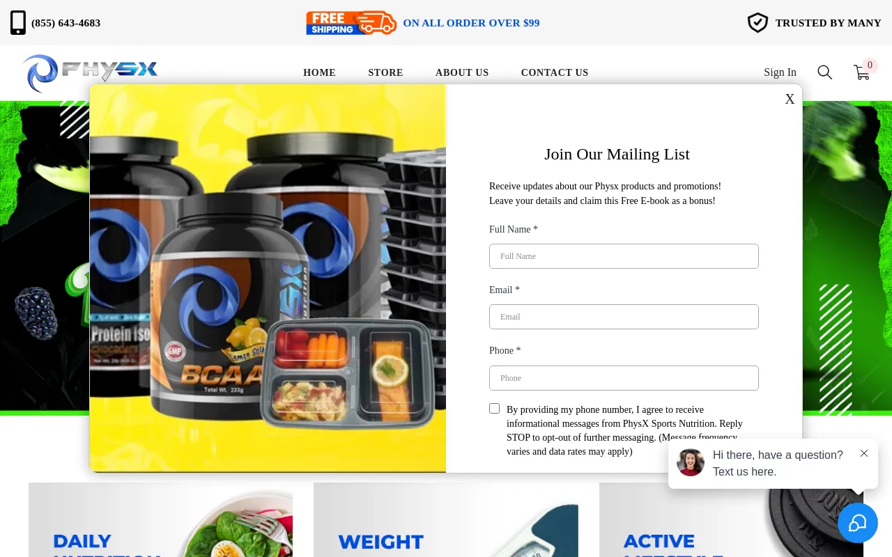 Physx Sports Nutrition screenshot