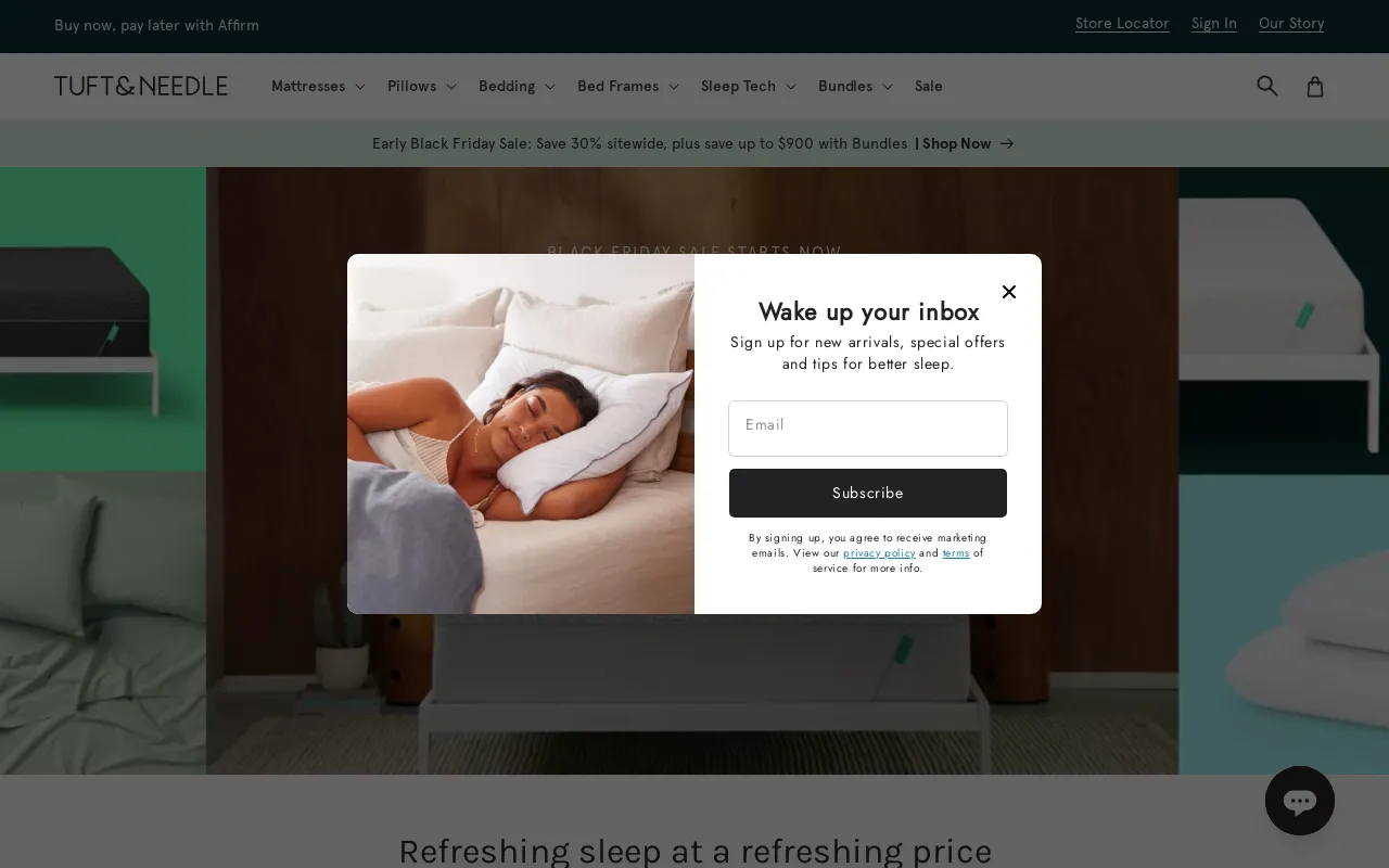 Tuft and Needle screenshot