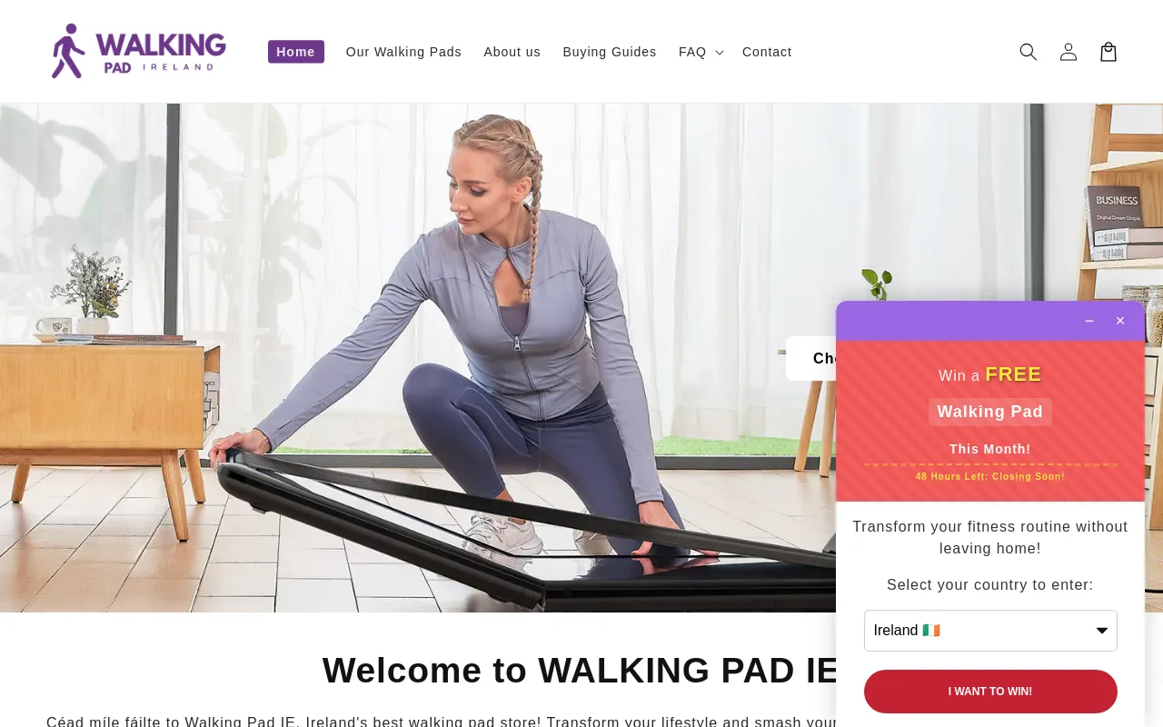 walkingpad.ie screenshot
