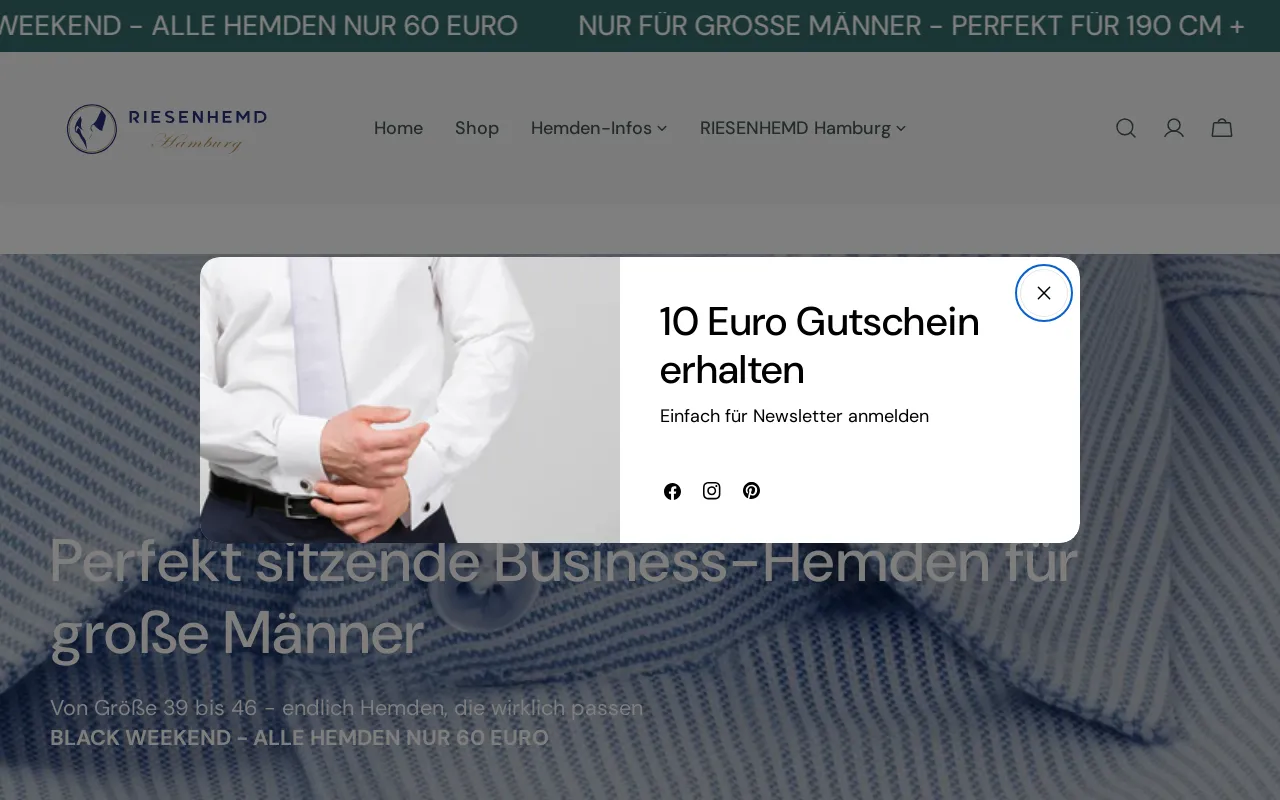RIESENHEMD Hamburg website screenshot
