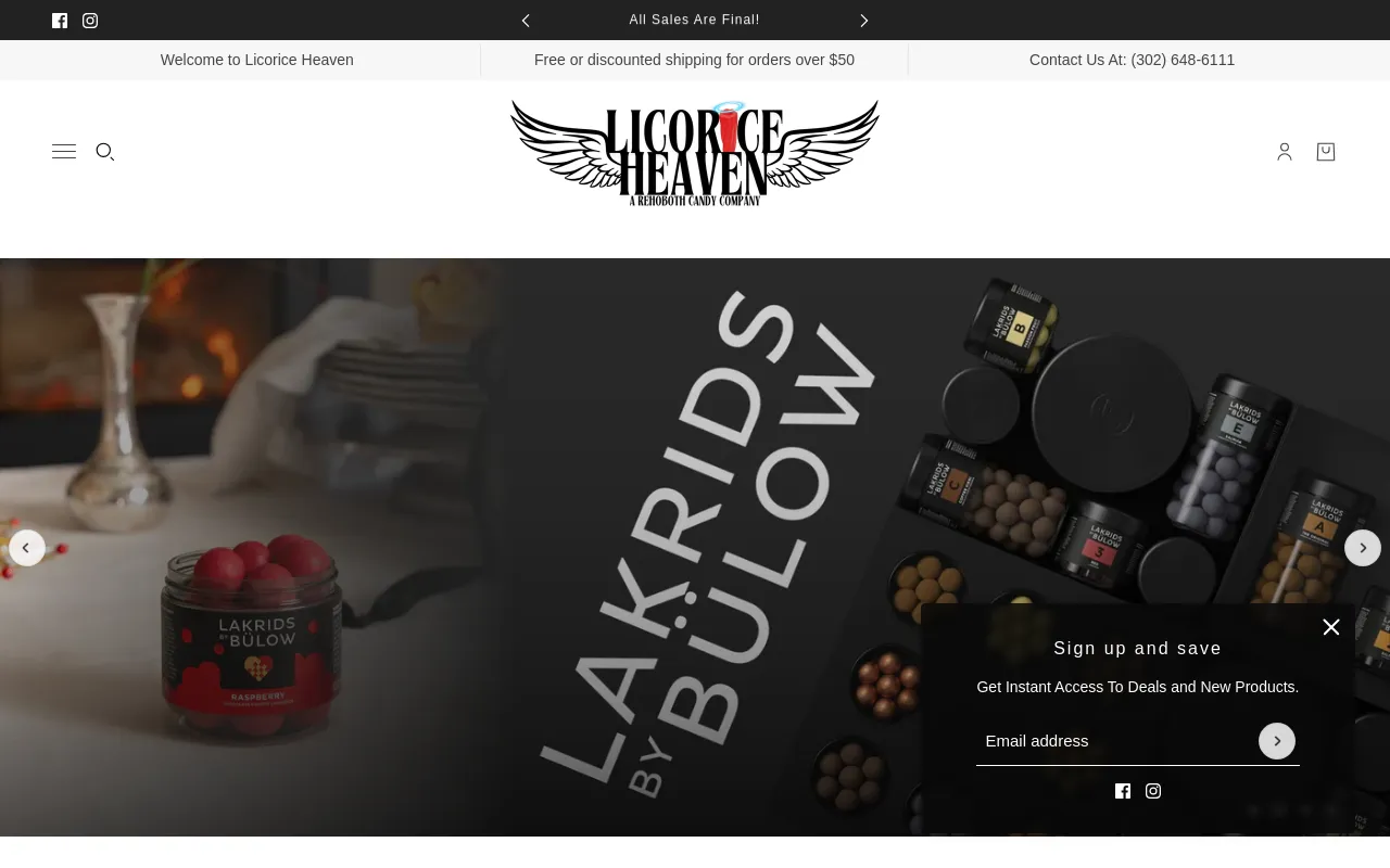 LicoriceHeaven.com screenshot