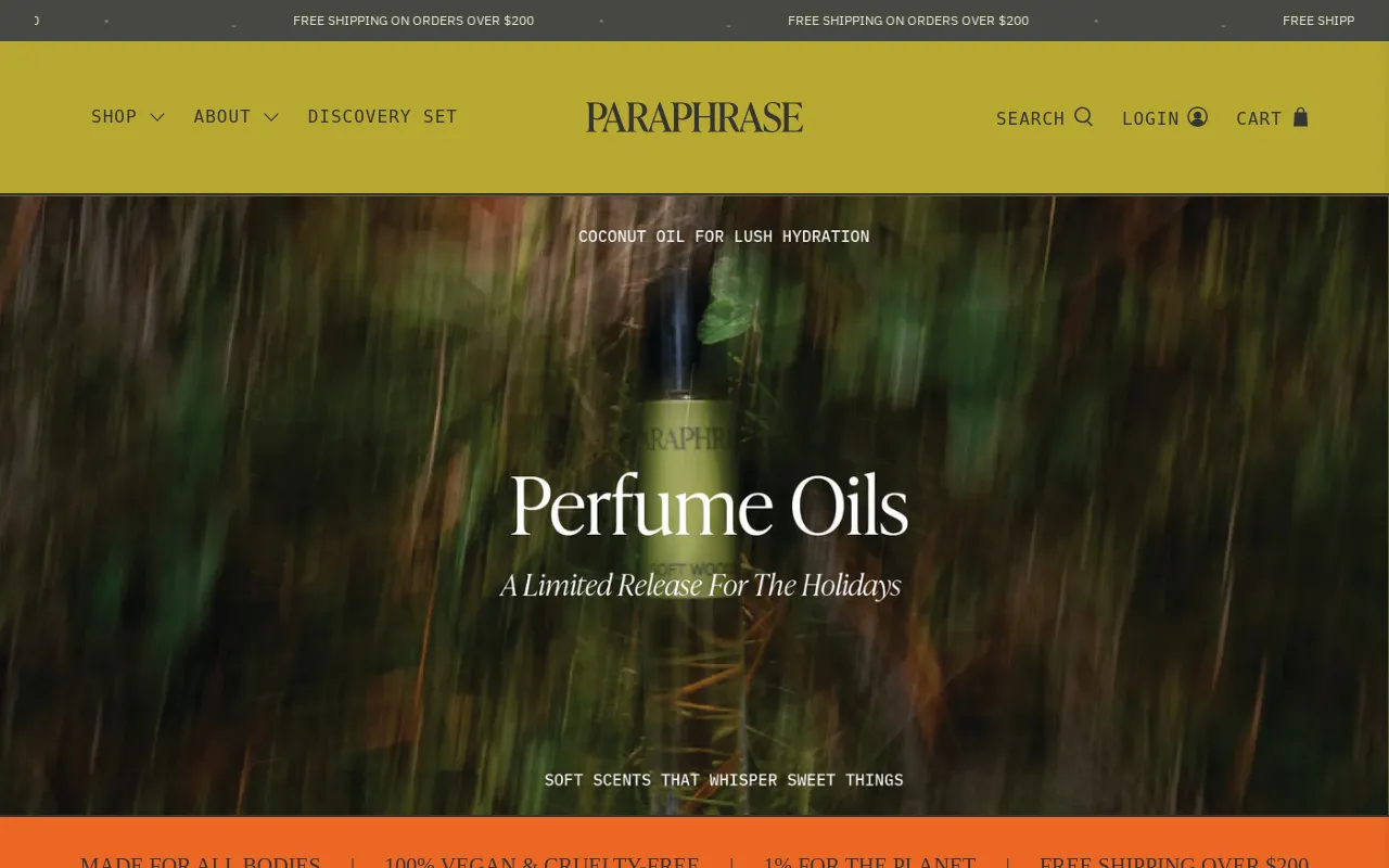 Paraphrase Perfume screenshot