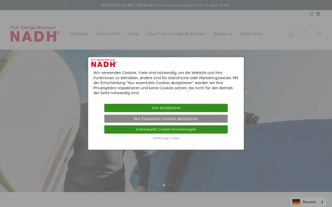 Prof. George Birkmayer NADH GmbH screenshot