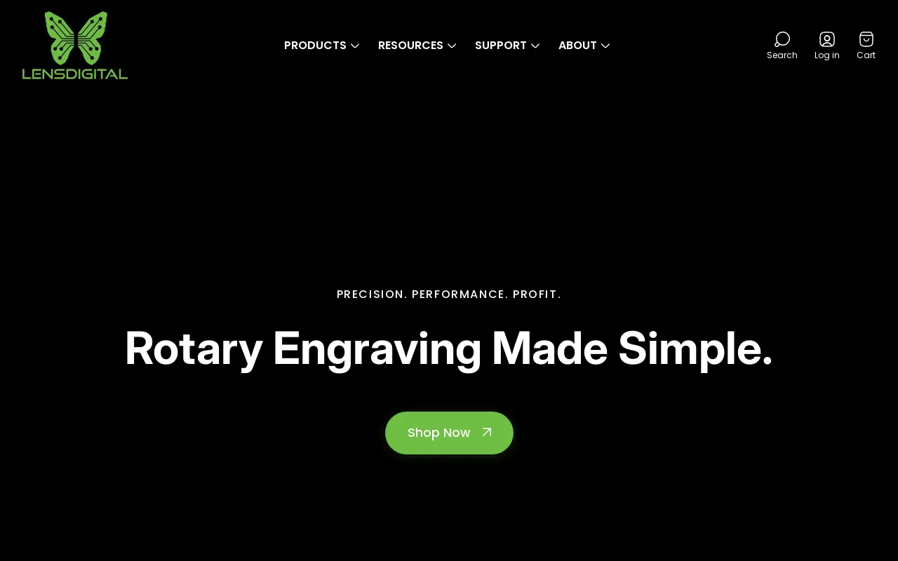 Lensdigital website screenshot