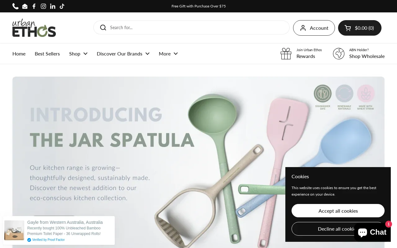 Urban Ethos website screenshot