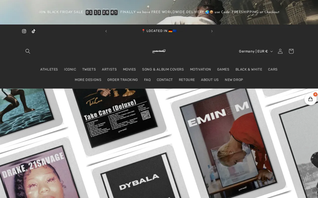 Posterdaddy website screenshot