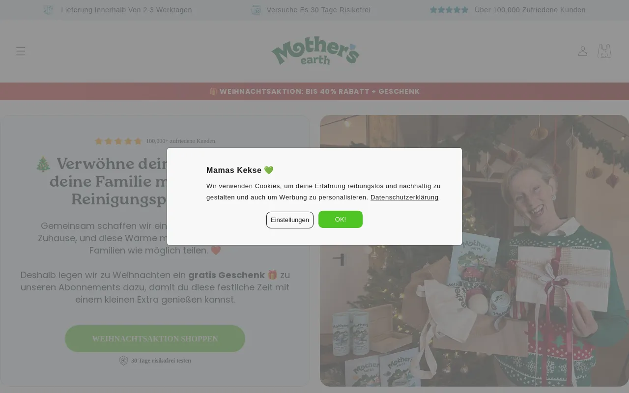 mothersearth.de screenshot