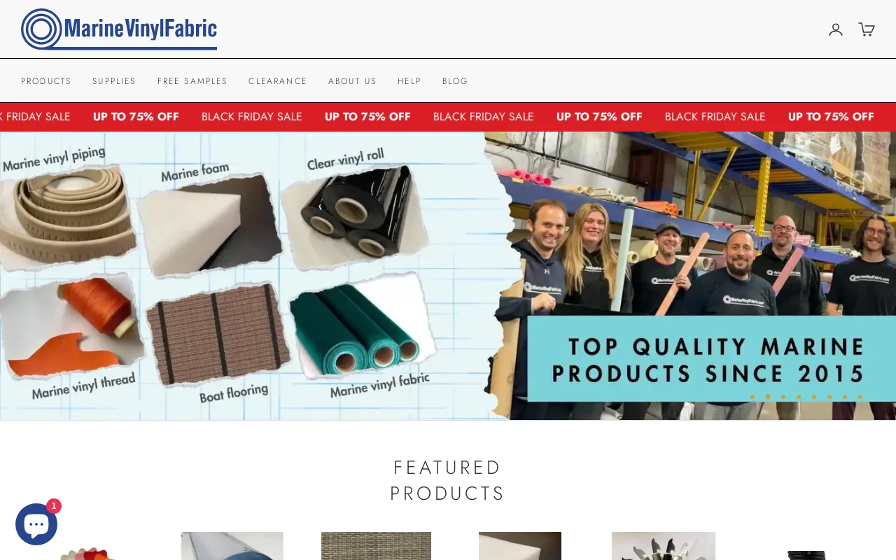 Marine Vinyl Fabric screenshot